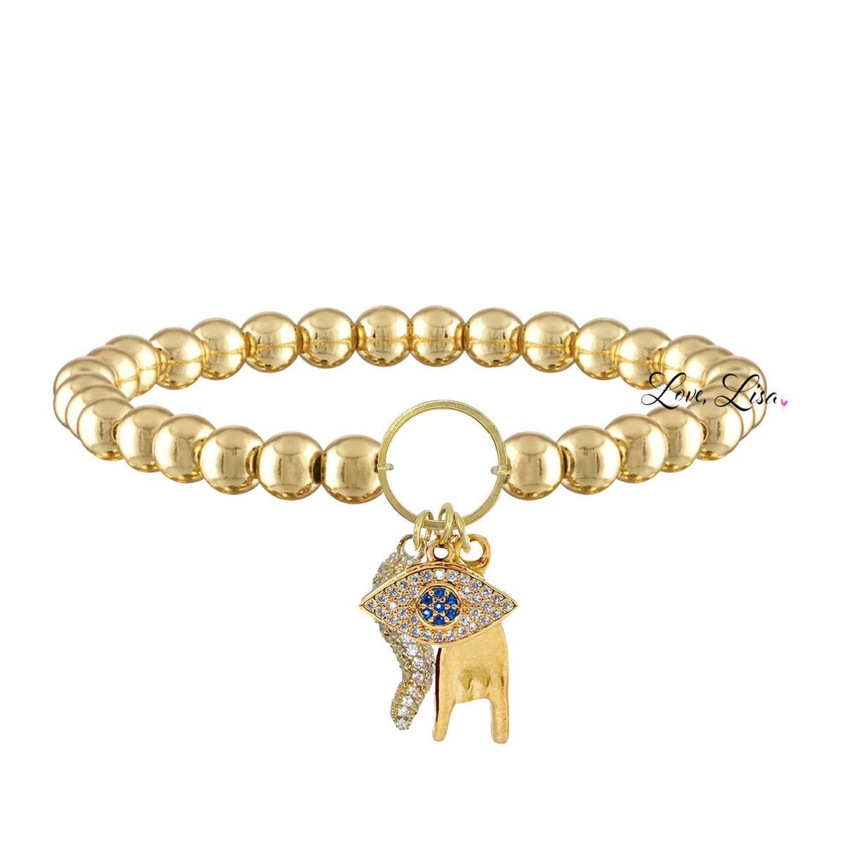 Italian Horn Evil Eye Protection Charm Bracelet