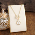 Desert Halo Cross Medallion Toggle Necklace