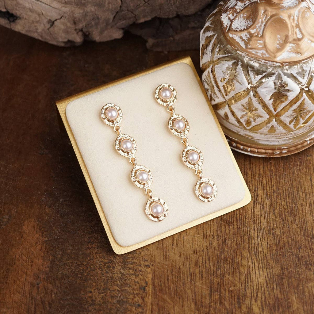 Pearl Gold Drop Earrings