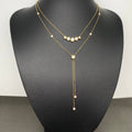 Double Chain  Zircon Necklace