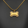 Dog Bone Zircon Inlaid Necklace