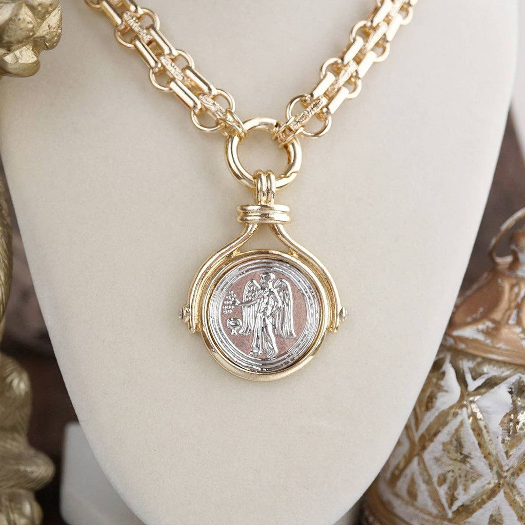 Gilded Keepsake – Interchangeable Coin Pendant Necklace