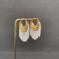Chain Fringe 18K Gold Hoop Earrings