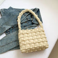 Basket Weave Puffer Tote