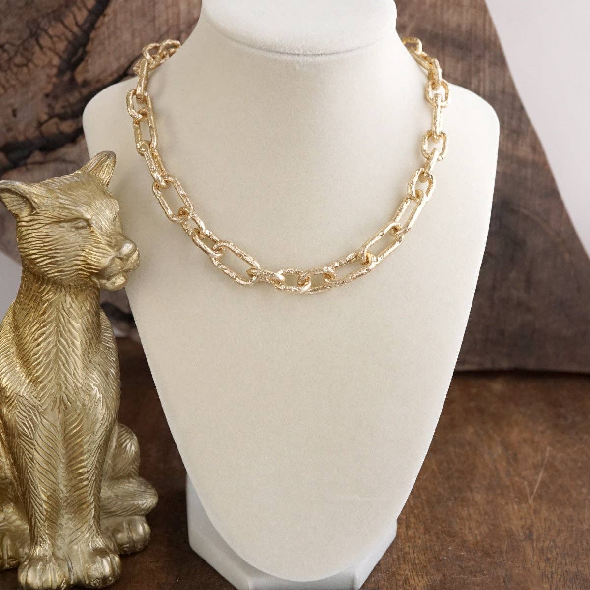 Luxe Link Slim Chain Necklace - Gold Or Two Toned