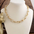 Luxe Link Slim Chain Necklace - Gold Or Two Toned