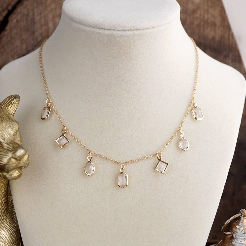 💎Crystal Drift – Drop Necklace Multi Charms💎