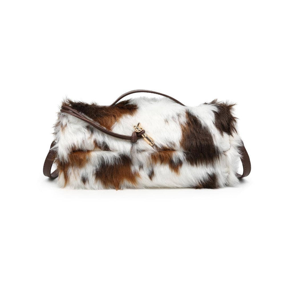 Ada - Cow Print Faux-Fur Crossbody