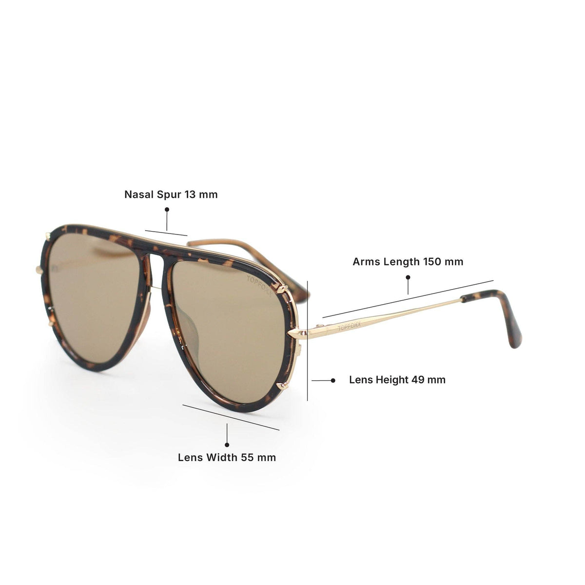 Aviator Sunglasses - Bronze Tangle-Free