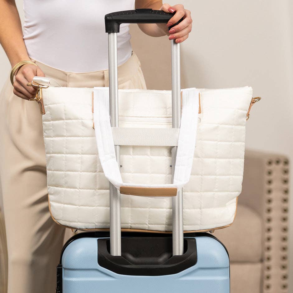Quilted Traveler Tote with Mini Clutch