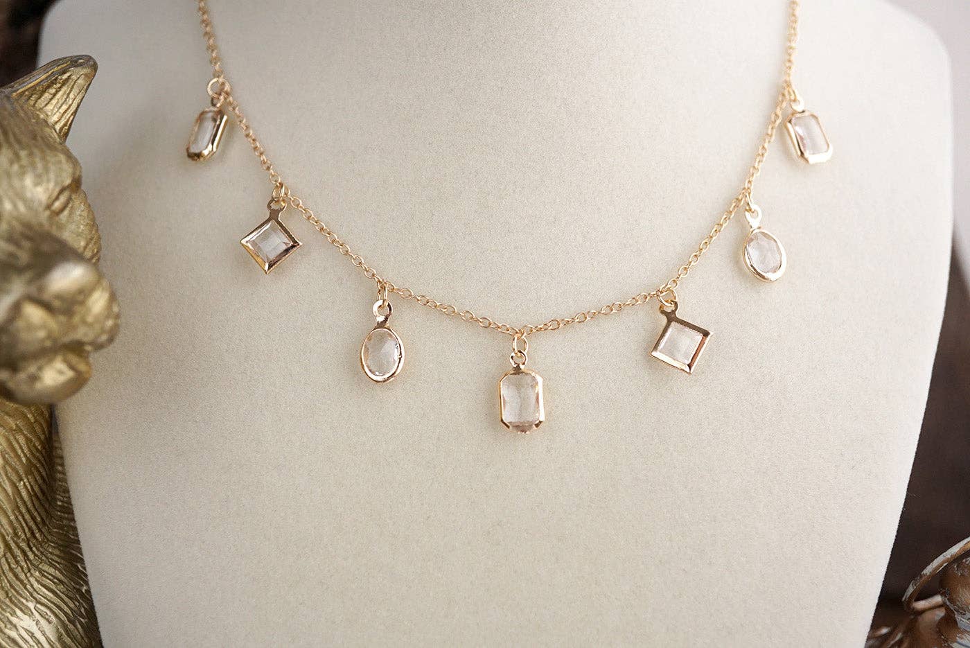 💎Crystal Drift – Drop Necklace Multi Charms💎