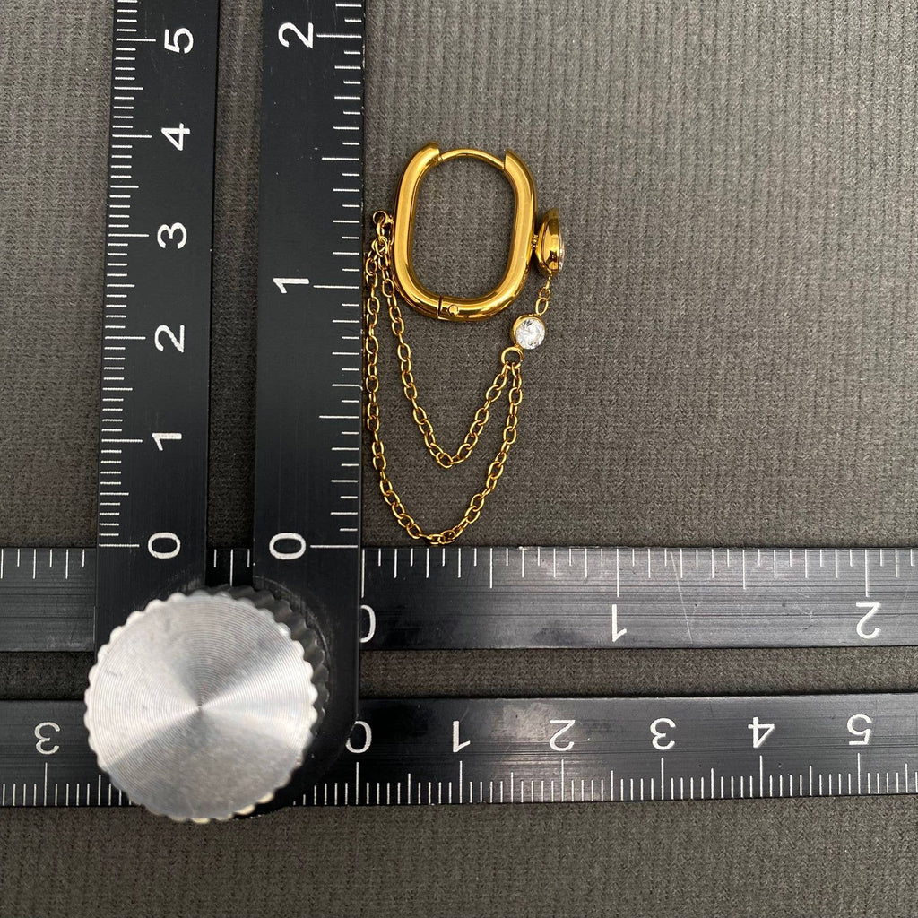 Chain fringe 18K Gold Plated Earrings