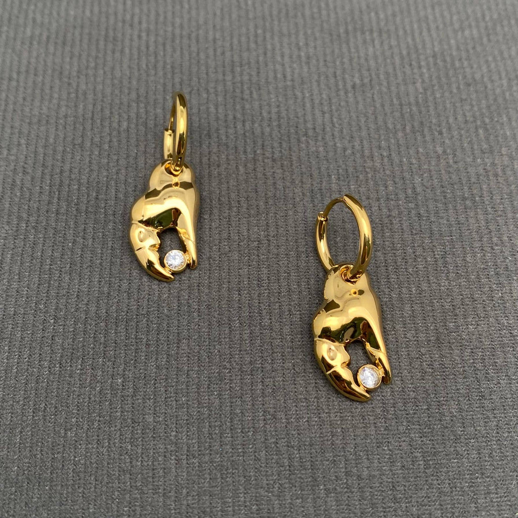 Lobster Claw  Huggie Earrings