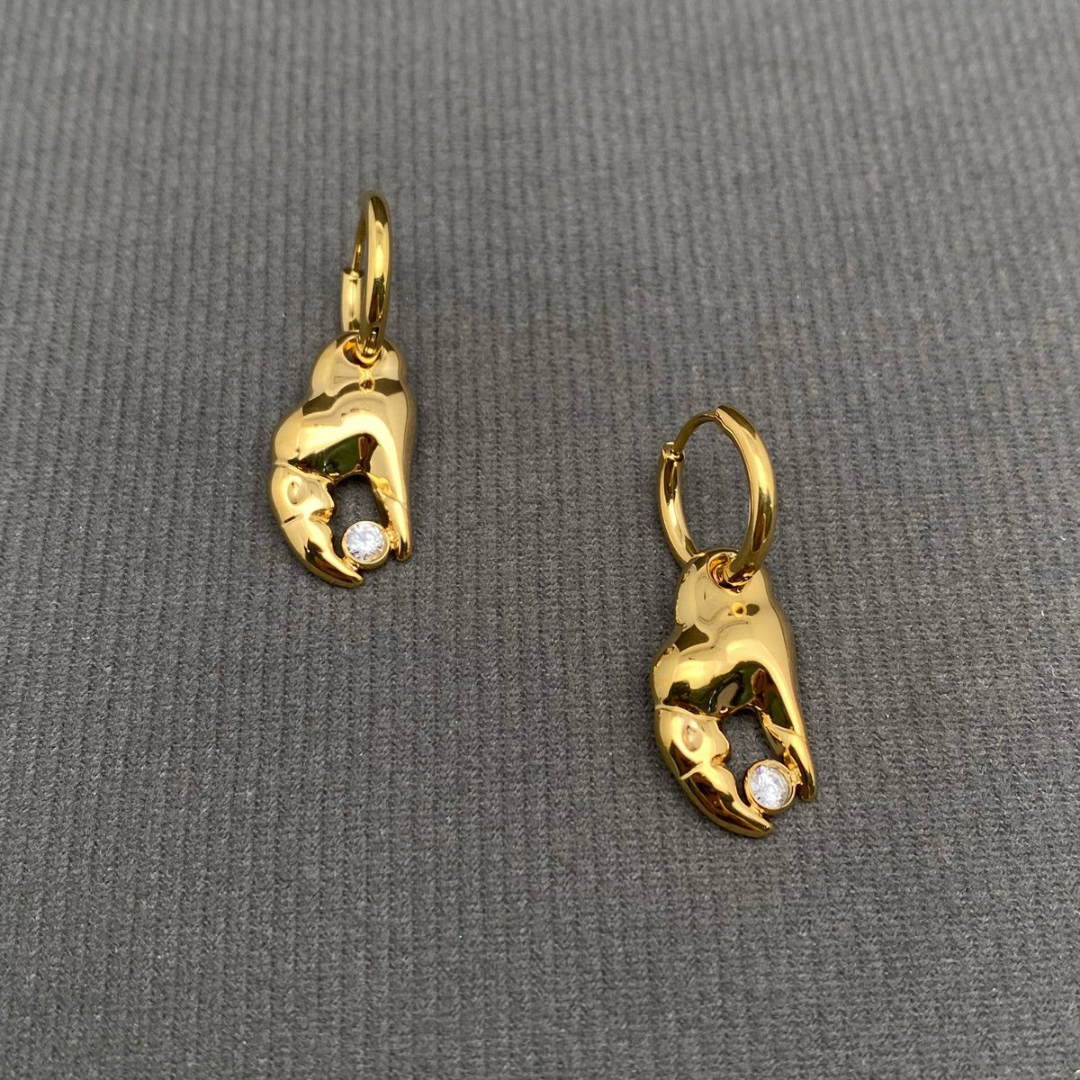 Lobster Claw  Huggie Earrings