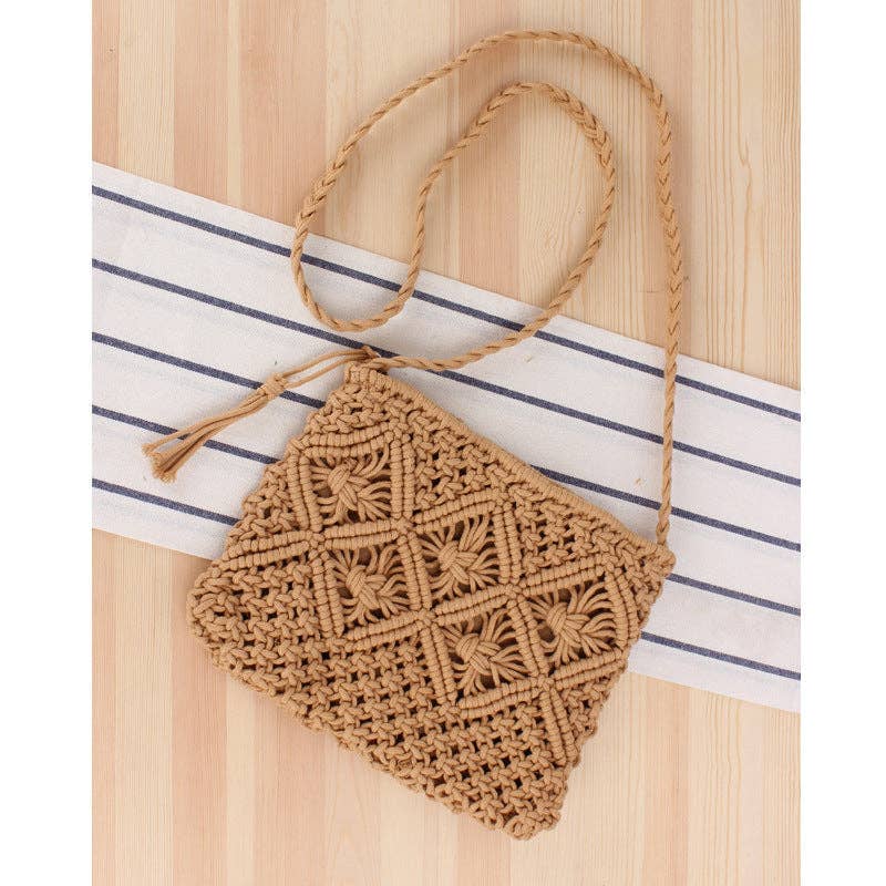 👜 Giana Macrame Crossbody Bag 👜