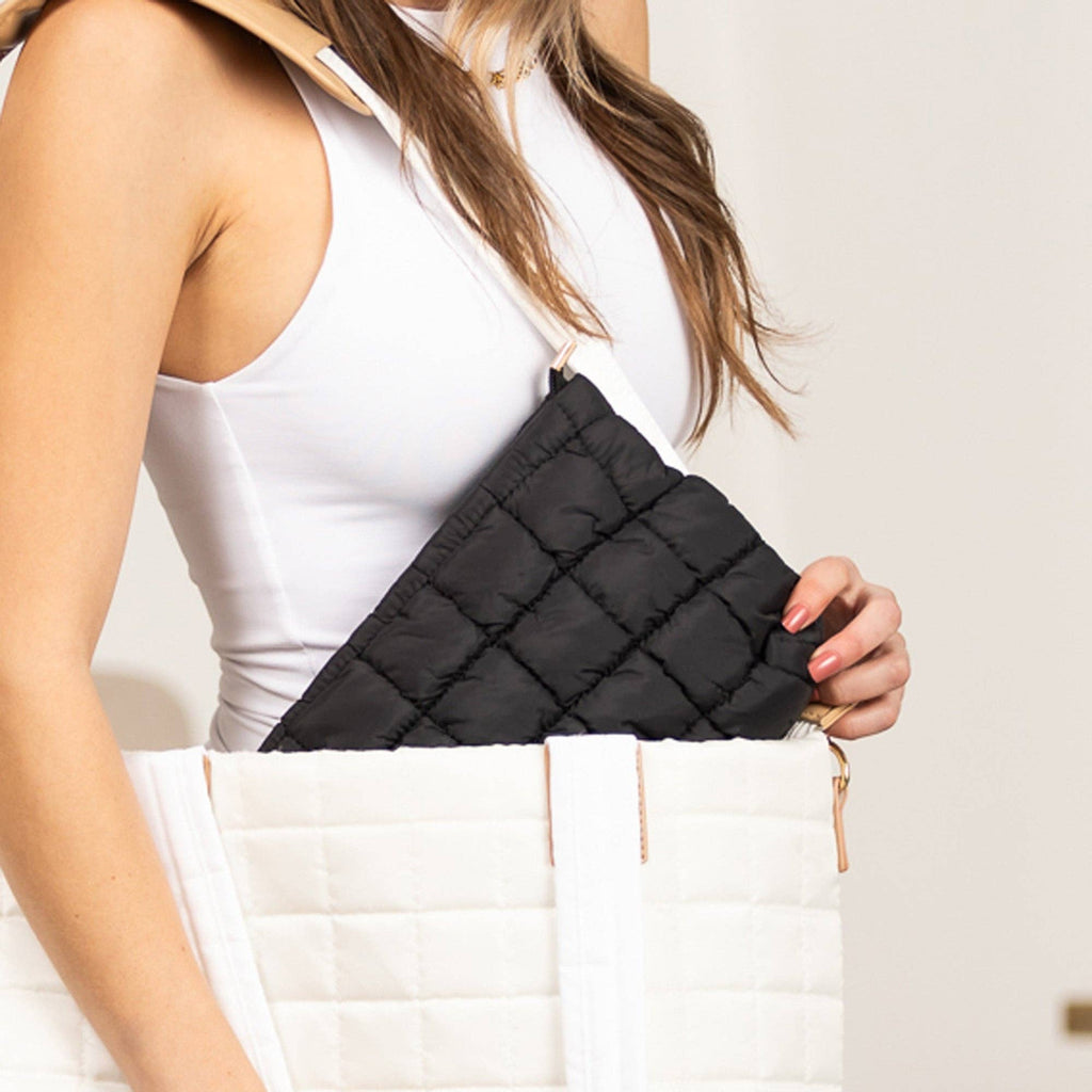 Quilted Puffer Clutch