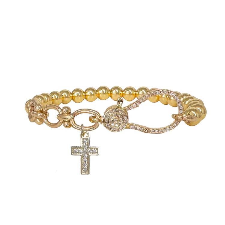 Crystal Cross Stretch Bracelet