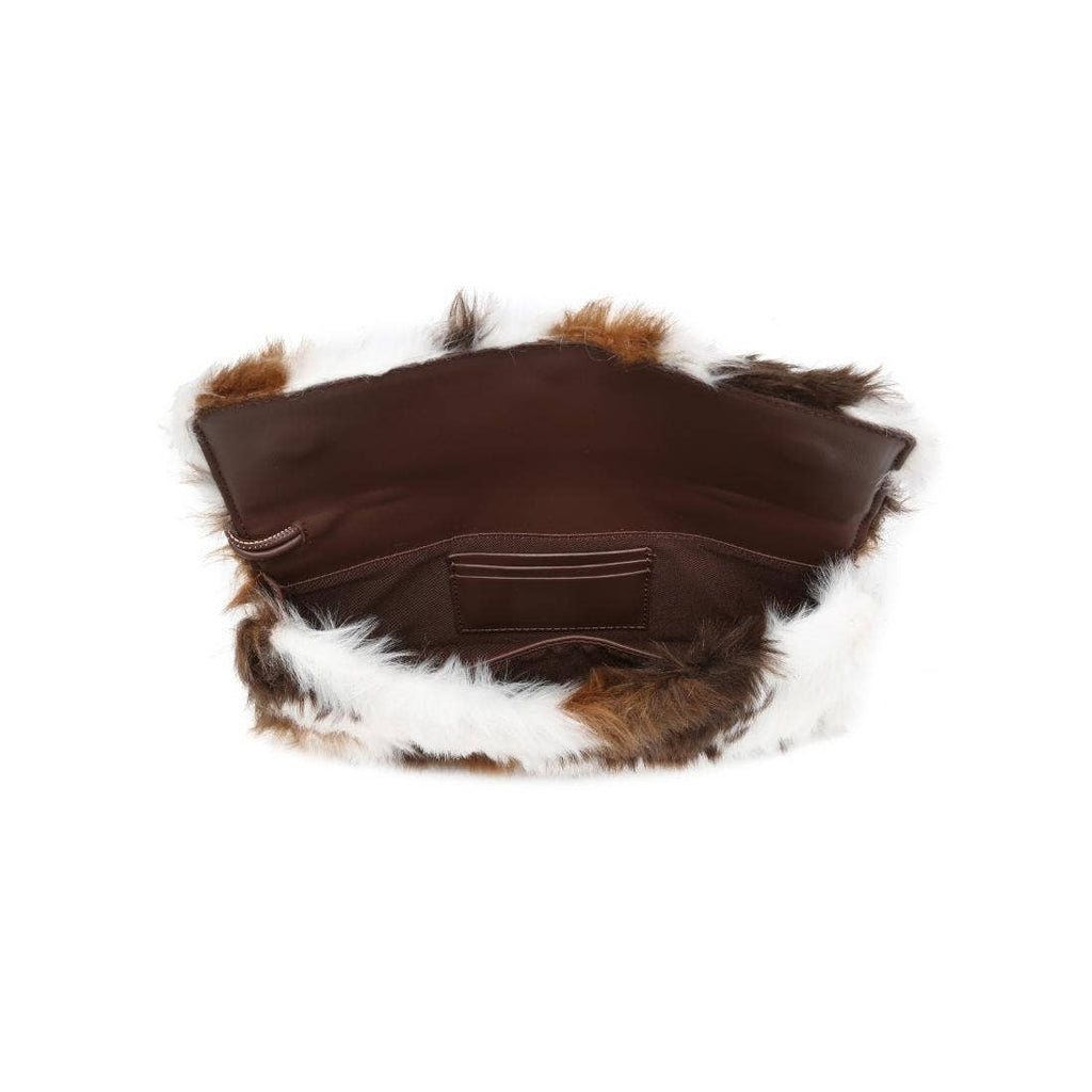 Ada - Cow Print Faux-Fur Crossbody