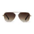 Tangle Free Round Aviator Sunglasses