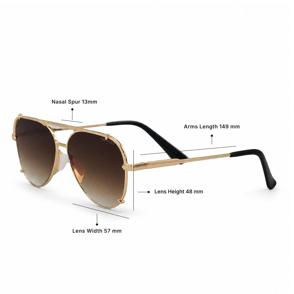 Tangle Free Round Aviator Sunglasses