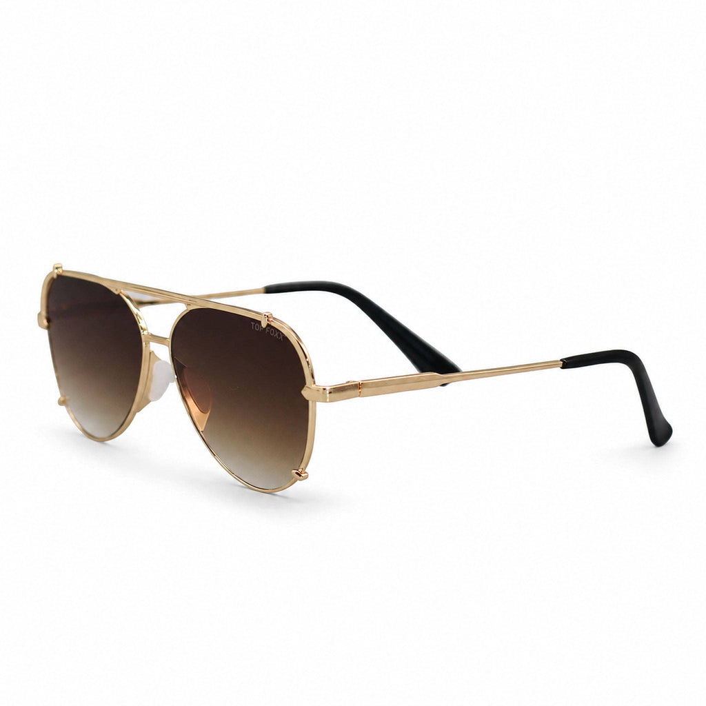 Tangle Free Round Aviator Sunglasses