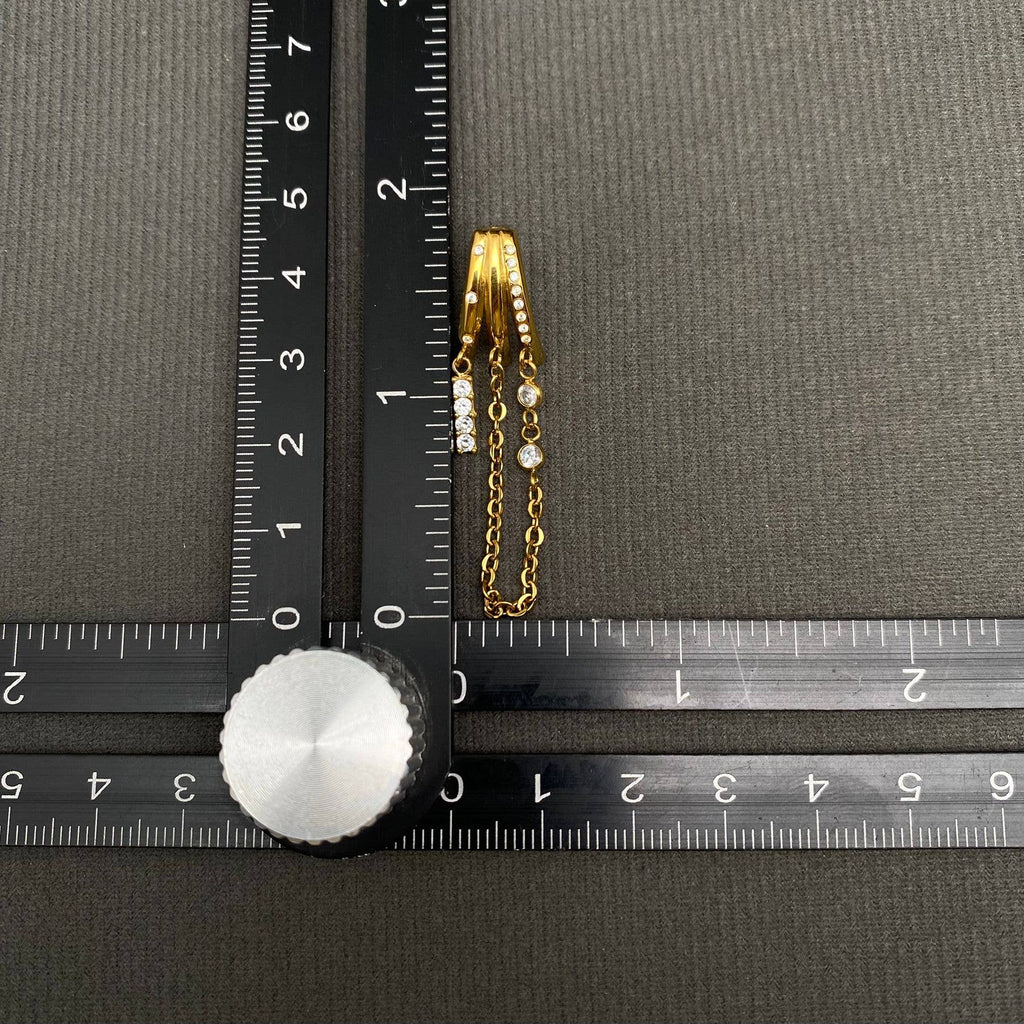 Chain Fringe Stud Earrings
