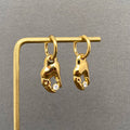 Lobster Claw  Huggie Earrings
