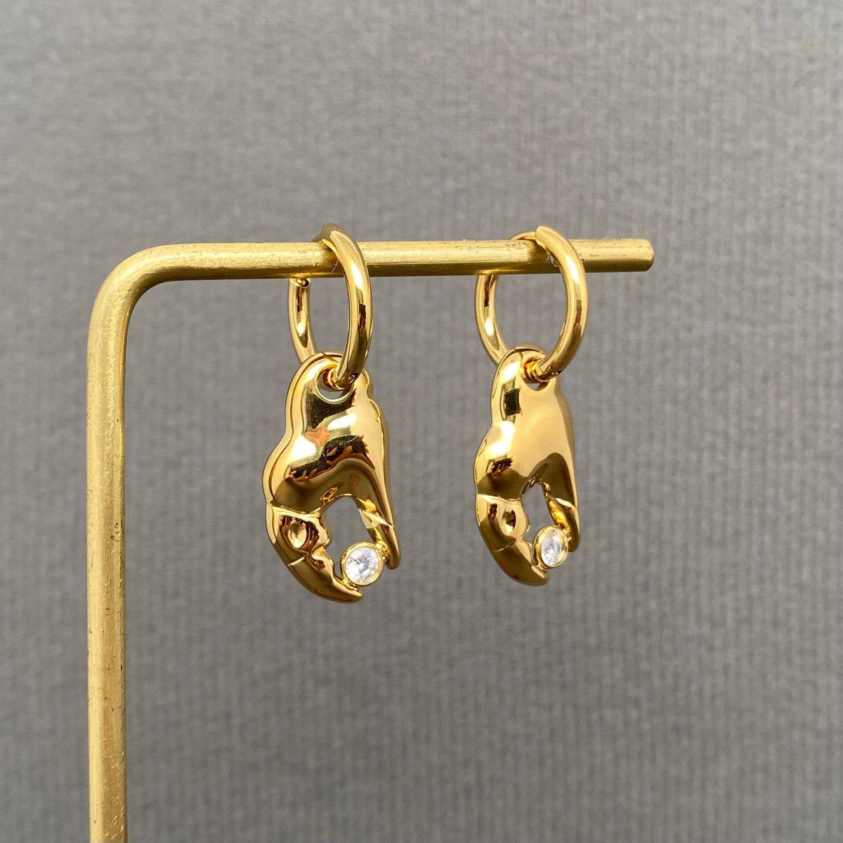Lobster Claw  Huggie Earrings