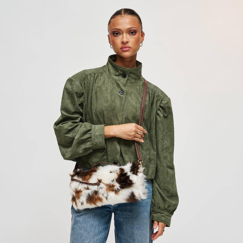 Ada - Cow Print Faux-Fur Crossbody